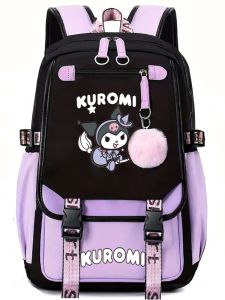 Christmas Gift Halloween Anime Kuromi Student Schoolbag Sanrio Kawaii Cartoon Large Capacity Teenagers Lightweight Backpack College Fashion Travel Bag