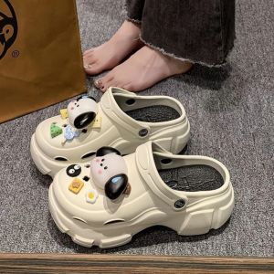 [Free Shipping] In-stock womens summer platform sandals with raised heels closed-toe for outdoor wear new anti-slip design