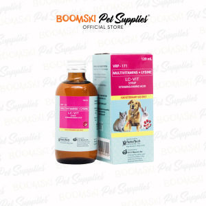 LC-VIT Multivitamins Syrup for Dogs Cats and Small Pets (Multivitamins + Lysine) 120ml