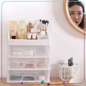 BF-K39 Rak Kosmetik 3 Laci / Rak Make Up Susun / Tempat Kosmetik Kotak Penyimpanan Serbaguna