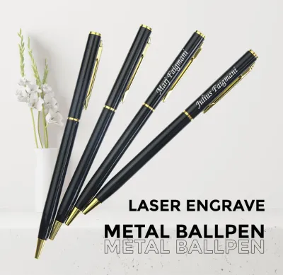 Personalized Rotating Metal Ballpoint Pen - Laser Engrave
