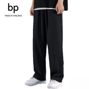 bp กางเกง ผู้ชาย ผ้าไหมอิตาลี เอวยืด FREE-SIZE สีขาว