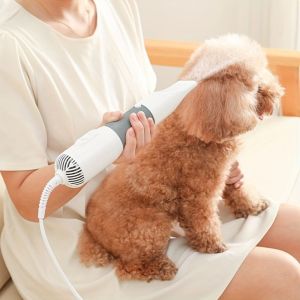 ER52858 3 In 1 Pet Grooming Hair Dryer And Comb EU/AU/UK/US Plug Quiet Pets powerful hair dryer brush Removes  Loose Hair Efficiently Dog Drying Brush Hair Comb Puppy