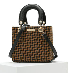 SHANGNCO Tas Wanita Nas Sling Bag Tali Panjang Motif Printed Handbag Resleting Wanita Kekinian