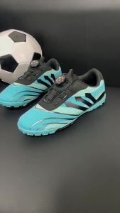 Douchuans new breathable childrens soccer shoes for boys and elementary school students with rotating buttons TF Turf football training shoes