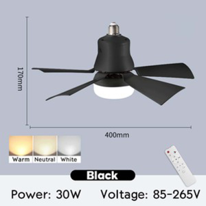 2 In 1 Ceiling Fan With Remote Control & Led Light 5 Blades Ceiling Fan Inverter E27 Fan Silent Fan Light Chandelier 30w/40w Modern Design Fan Heavy Duty For Bedroom Living Room Kitchen Dining