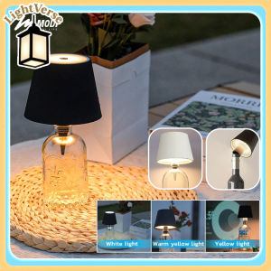 Wireless Touch Control Bottle Table Lamp with 3 Colors & Stepless Dimming Ideal for Bar Wine Bottle Decoration & Desk Lighting