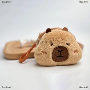 [COD] Bsuimki Dễ thương phim hoạt hình sáng tạo capybara sang trọng đồng xu Ví Dây Kéo Ví Keychain tai nghe nhỏ Son môi túi mini ví tiền Túi Quà Tặng