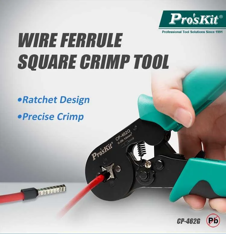 Pro'sKit CP-462G Wire Ferrule Crimp Tool-Square Crimp | Lazada