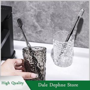 [Dale Dephne] Nhựa Nước súc miệng bàn chải đánh răng cup với xử lý Home phòng tắm Tumblers xách tay Mug trong suốt bàn chải đánh răng chủ