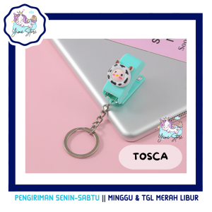 KIM SHOP - Stapler Mini Karakter Steples Kertas Cekrekan Gantungan Tas Kunci Penjilid Buku Staples
