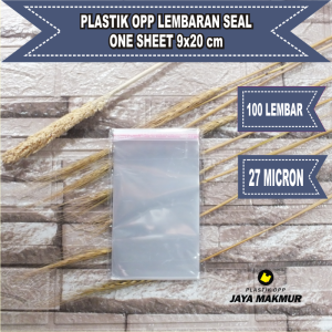 Plastik OPP Seal Lembaran 9 x 20 Cm Plastik One Sheet Kue Basah 100 Lembar