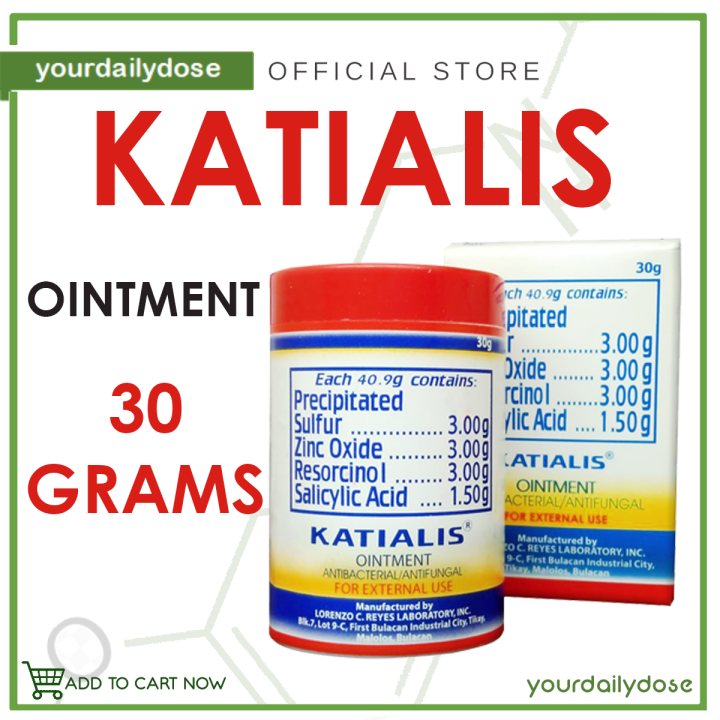KATIALIS OINTMENT 30G Anti itch eczema pimples ringworm bites Lazada PH