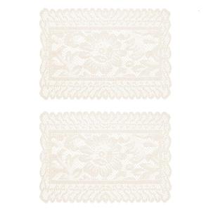 2 chiếc khăn trải bàn ren tinh xảo cho Bàn cà phê và tủ vải có thể giặt được Sản phẩm dệt gia dụng thanh lịch