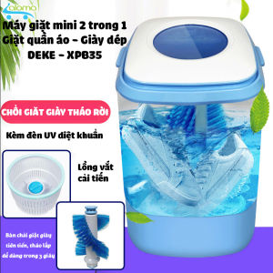 Máy giặt mini bán tự động DEKE XPB-45 kèm 2 xô giặt đồ trắng - giặt đồ cho bé - giặt giày dép - giặt đồ cho sinh viên người ở trọ