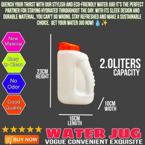 PLASTIC PITCHER WATER JUG 2.0 & 2.5 LITERS FRIDGE BOTTLE / WATER CONTAINER / PORTABLE WATER JUG #SP