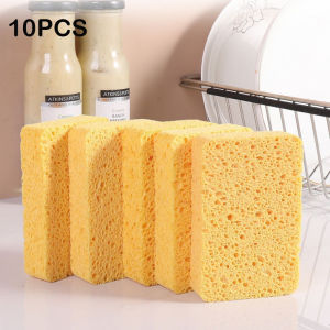 【H & L Welcomebaby】5PCS/10PCS Kitchen Cleaning Sponges/Eco-Friendly Non-Scratch Dish Sponges /Scrubbing Sponges/Non-oily Scouring Pad Kitchen Towel/Natural Wood Pulp Dishwashing Sponge