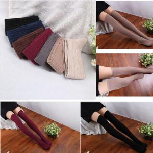 Okdeals thời trang pantyhose vớ cao hơn tất Dài TớI GốI Cotton đan đùi vớ