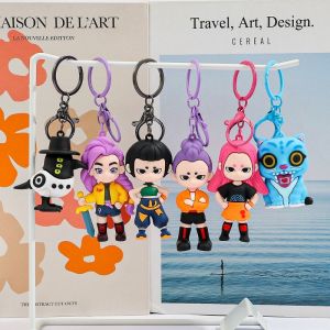 Kpop Demon Hunters Huntrix Saja Boys Keychains for Accessories Jewelry Rumi Zoey Jinu Mira Keyrings Fans Gifts