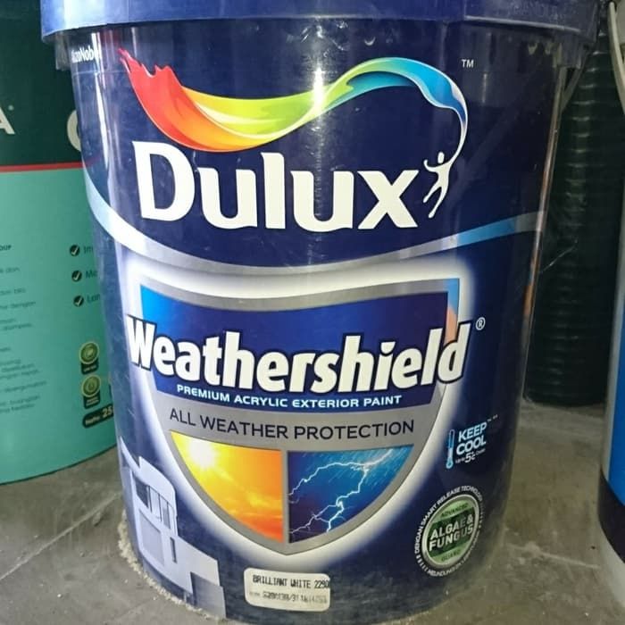 Cat Tembok Dulux Weathershield Brilliant White 1 Pail 20 Liter