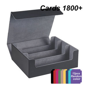 Sulit PU Leather Card Storage Box 1800+/2400+ | 4-Row Magnetic Case for MTG Pokemon Yugioh