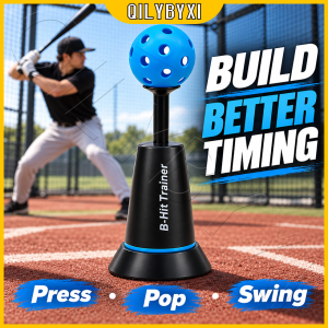 Baseball Hitting Practice Trainer Portable Tee Popper with 1 Training Ball Included