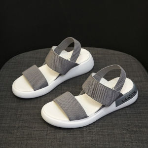 5228# Flying woven stretch cloth sports sandals fish mouth thick soled open toe Southeast Asian stud