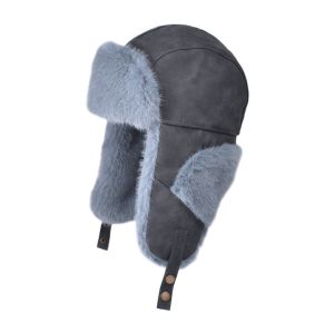 FSSSAA Thickened Faux Fur Pilot Cap Windproof Outdoor Ear Protection Hat Casual Fluffy Winter Earflap Hat Winter