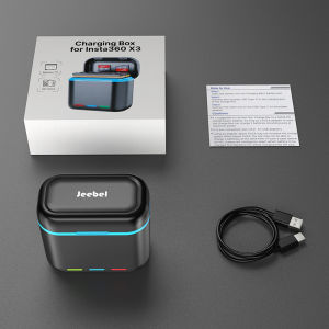 For Insta 360 X3 Dual Battery Charger Case Fast Charging Box With Card Reader Function SD Storage Slots For Insta 360 X3 Action Camera Accessories