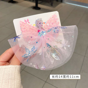 Zy Fashion กิ๊บติดผมโบว์ตาข่ายการ์ตูนเจ้าหญิงสำหรับเด็กน่ารักปากเป็ดกิ๊บแฟชั่นสาวกิ๊บติดผม