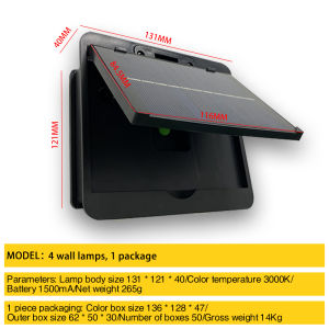 Solar Wall Light 6 LED 8 LED Lampu Solar Outdoor Waterproof Lighting