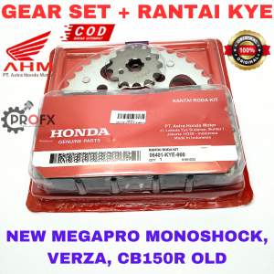 GEAR RANTAI SET MEGA PRO MONO NEW VERZA CB150 R LAMA HONDA KYE KUALITAS ORIGINAL ASLI AHM GIGI GIR