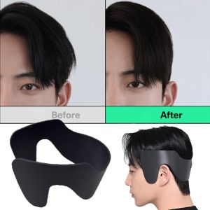 HUASHE หนวดเคราเรียบ คลิปผมทรงไซด์เบิร์น ป้องกันการบิดเบี้ยว ไม่ซึมน้ำ แผ่นกดผมด้านข้าง ใหม่ ที่มีประโยชน์ ด้านล่าง เครื่องมือทำลอน สำหรับสไตล์ผม