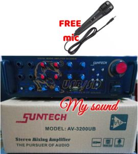 HOMEVISION/SUNTECH AV-3800/AV-3200 UB Professional Digital Karaoke Amplifier with Bluetooth/FM/USB input FREE microphone
