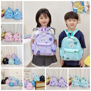 CUTE DIY Large Capacity Kindergarten Bag Lightweight Multi-pocket Children School Bag Adjustable Shoulder Strap Zipper Cute Backpack Boys and Girls