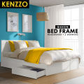 KENZZO : SNOW SERIES  เตียง เตียงควีนไซส์ เตียง 5ฟุต เตียงไม้ เตียงพร้อมหัวเตียง (QUEEN SIZE WOODEN BED FRAME WITH HEADBOARD 5FT.). 