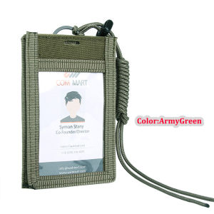 ยุทธวิธี MOLLE บัตรประจำตัวผู้ถือ Hook Loop Patch คู่มือนำเที่ยวผู้ถือป้ายท่องเที่ยวกลางแจ้งกระเป๋าปากกากระเป๋าและสายคล้องไนลอนบัตรเครดิตที่เก็บบัตรชื่อ: กรณี