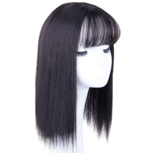 Simulated hair top reissue piece covers white hair naturally breathable 3d air bangs wig reissue block
