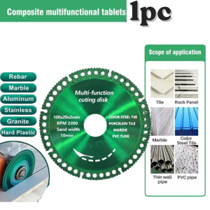 Top Seller MULTIFUNCTIONAL CUTTING DISCS | Indestructible Diamond Saw Blade for Smooth Precise Cutting For Marble Metal Ceramic Granite Tile & PVC Pipes | Upgraded Angle Grinder Cutting Disc | Ultra-Thin Saw Blade Unbreakable Disc for Grinders