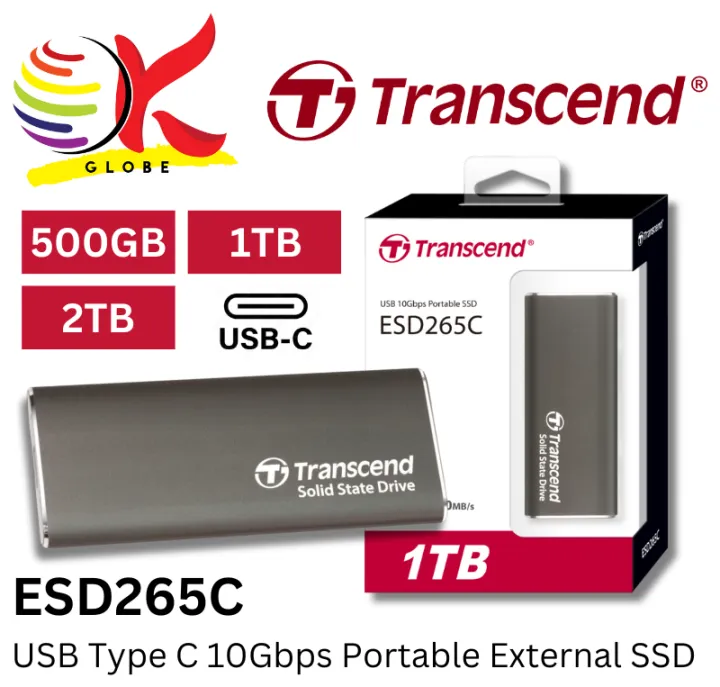 Transcend ESD265C SSD Esterno 2TB USB-C 10Gbps – Ultra Portatile 31g, Grigio Ferro - 2