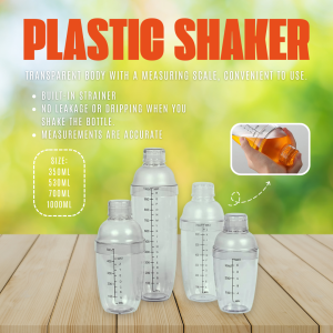 PLASTIC SHAKER (you can use it for iced coffee milk tea and cocktails)