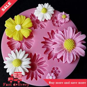 [COD] 3D Sunflower Flower Petals Embossed Silicone Mold Relief Fondant Cake Decor Tool