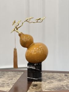 Decor Phòng Khách Bình Hồ Lô Sứ Vàng Hút Lộc Phong Thủy Trang Trí Nhà Cửa Phòng Làm Việc Mã DECOR-RD6545
