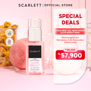 Scarlett Whitening Aqua Reset & Barrier Glow Bright Gel Moisturizer 6% Niacin-Peach