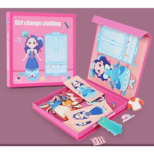 BBTAM MAGNET PUZZLE Funny Face Traffic Dressing Up Girl Boy Educational Magnetic Puzzle Toy Gift