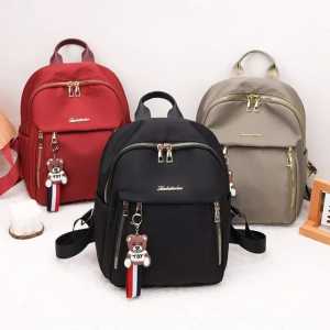 Ransel Jotta | Tas Ransel Wanita Waterproof Bahan Nylon Warna Hitam Khaki Model Terbaru Kasual Anti Air