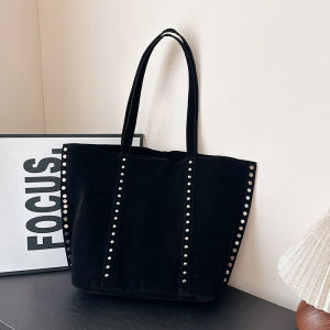 Fashion Solid Sewing Shoulder Bag 2025 High Quality Retro Sweet Handbag Brand Sequined Suede Fleece Large Capacity Bag for Women2026