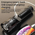 Super Bright Zoom LED Flashlight Rechargeable Waterproof Original Three Lighting Modes Portable Outdoor Camping Searchlight. 