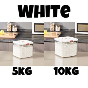 NEW UPGRADED  5/10 KG Kitchen Rice Storage Box Grains Bucket  Moisture-proof Sealed Insect-proof*LARGE CAPACITY