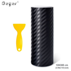 Ceyes 3D Carbon Fiber Sticker For Car Motorcycle Exterior Door Sill Anti-stepping Anti Scratch【🇵🇭Ready Stock】